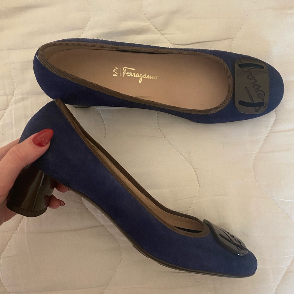 Deep Blue Salvatore Ferragamo Heels